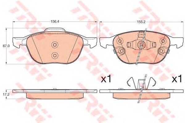 TRW GDB2059 KLOCKI HAM LUCAS GDB2059 FORD FOCUS III 1.6LPG 120... TRW GDB2059 KLOCKI HAM LUCAS GDB2059 FORD FOCUS III 1.6LPG 120...