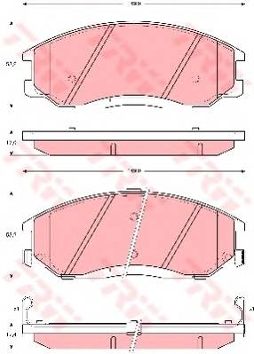 TRW GDB3244 Комплект тормозных колодок
