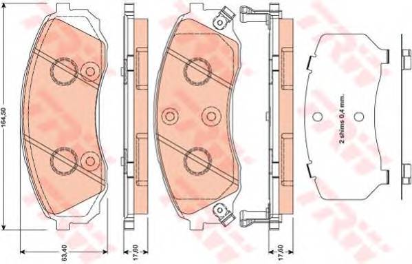 TRW GDB3448 Комплект тормозных колодок... TRW GDB3448 Комплект тормозных колодок...