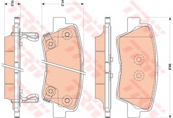TRW GDB3494 Комплект тормозных колодок