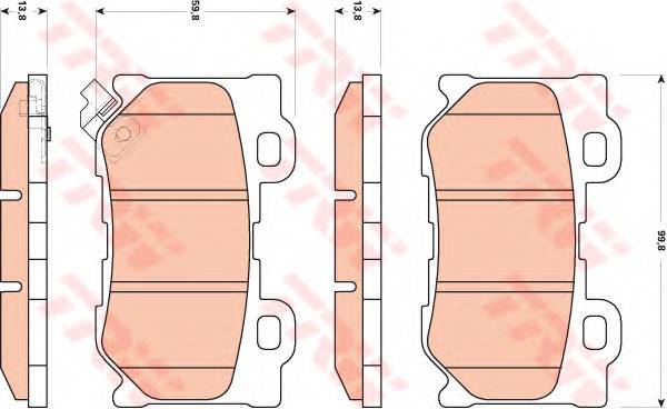 TRW GDB3515 Комплект тормозных колодок
