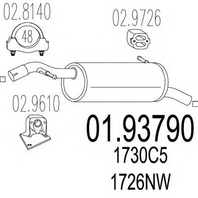 MTS 01.93790 Глушитель выхлопных газов 