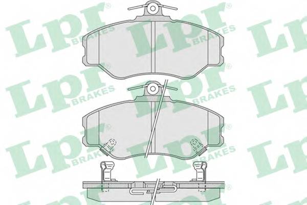 LPR 05P1009 Комплект тормозных колодок