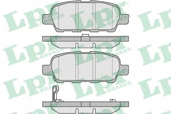 LPR 05P857 Комплект тормозных колодок