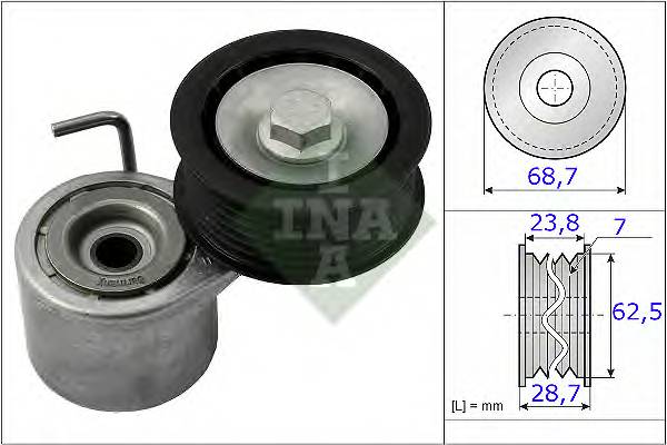 INA 534 0487 10 Натяжная планка, поликлино... INA 534 0487 10 Натяжная планка, поликлино...