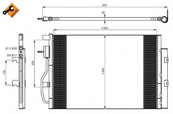NRF 350044 Конденсатор, кондиционер NRF 350044 Конденсатор, кондиционер