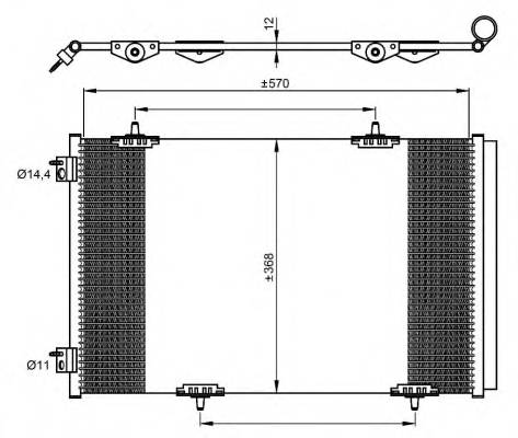 NRF 350066 Конденсатор, кондиционер NRF 350066 Конденсатор, кондиционер