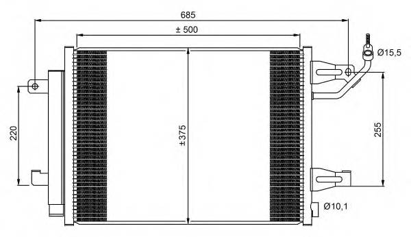 NRF 350073 Конденсатор, кондиционер NRF 350073 Конденсатор, кондиционер