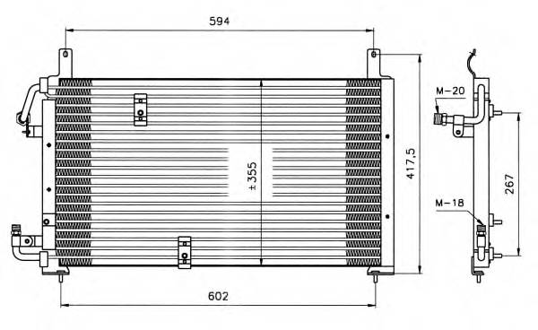 NRF 35197 Конденсатор, кондиционер NRF 35197 Конденсатор, кондиционер