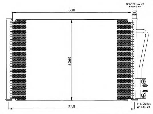 NRF 35524 Конденсатор, кондиционер NRF 35524 Конденсатор, кондиционер