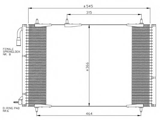NRF 35836 Конденсатор, кондиционер