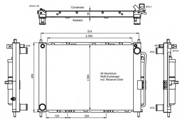 NRF 35886 Конденсатор, кондиционер NRF 35886 Конденсатор, кондиционер