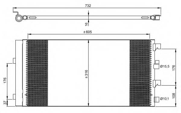 NRF 35969 Конденсатор, кондиционер NRF 35969 Конденсатор, кондиционер