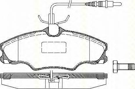 TRISCAN 8110 28002 Комплект тормозных колодок