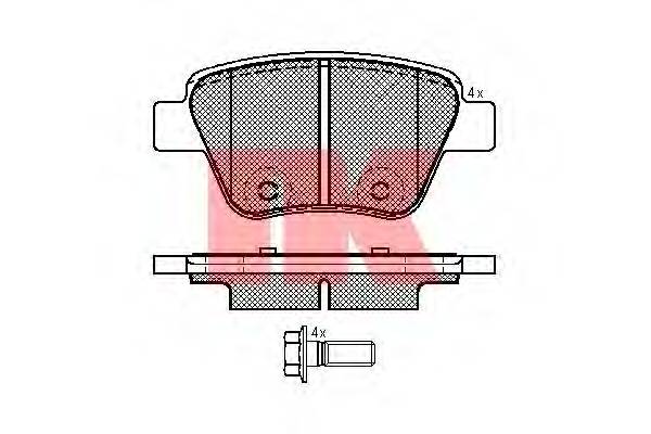 NK 2247101 Комплект тормозных колодок