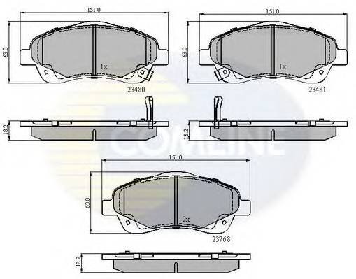 COMLINE CBP31140 Комплект гальмівних колодо... COMLINE CBP31140 Комплект гальмівних колодо...