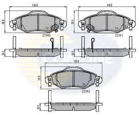 COMLINE CBP31152 Комплект гальмівних колодо... COMLINE CBP31152 Комплект гальмівних колодо...
