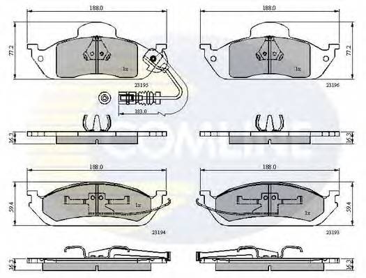 COMLINE CBP1911 Комплект тормозных колодок... COMLINE CBP1911 Комплект тормозных колодок...