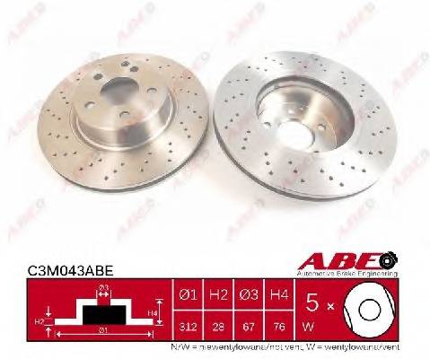 ABE C3M043ABE Тормозной диск ABE C3M043ABE Тормозной диск