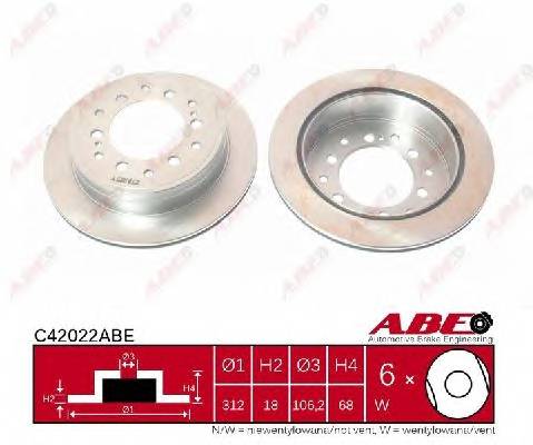 ABE C42022ABE Тормозной диск ABE C42022ABE Тормозной диск