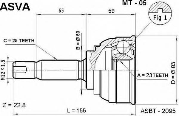 ASVA MT05 ØÐÓÑ ÍÀÐÓÆÍÛÉ 23x50x25 ASVA MT05 ØÐÓÑ ÍÀÐÓÆÍÛÉ 23x50x25