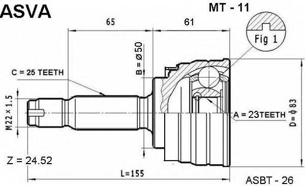 ASVA MT11 ØÐÓÑ ÍÀÐÓÆÍÛÉ 23x50x25 ASVA MT11 ØÐÓÑ ÍÀÐÓÆÍÛÉ 23x50x25