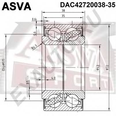 ASVA DAC4272003835 ПОДШИПНИК СТУПИЧНЫЙ ПЕРЕДН... ASVA DAC4272003835 ПОДШИПНИК СТУПИЧНЫЙ ПЕРЕДН...