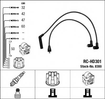 NGK 8300 Комплект проводов зажигани