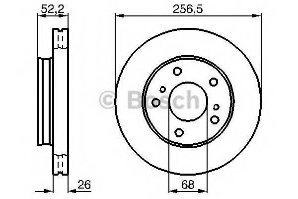 BOSCH 0 986 478 485 Тормозной диск BOSCH 0 986 478 485 Тормозной диск