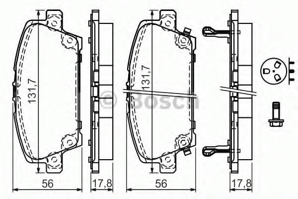 BOSCH 0 986 494 136 Комплект тормозных колодок... BOSCH 0 986 494 136 Комплект тормозных колодок...