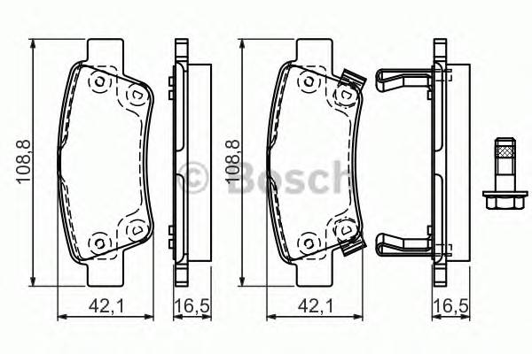 BOSCH 0 986 494 329 Комплект тормозных колодок