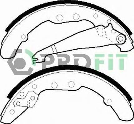 PROFIT 5001-0409 Колодки гальмівні барабанн