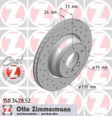 ZIMMERMANN 150.3428.52 Тормозной диск ZIMMERMANN 150.3428.52 Тормозной диск