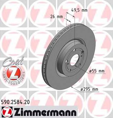 ZIMMERMANN 590.2584.20 Гальмівний диск