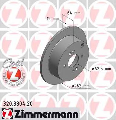 ZIMMERMANN 320.3804.20 Гальмівний диск ZIMMERMANN 320.3804.20 Гальмівний диск