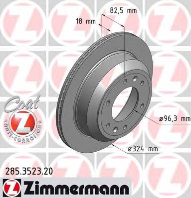 ZIMMERMANN 285.3523.20 Тормозной диск ZIMMERMANN 285.3523.20 Тормозной диск