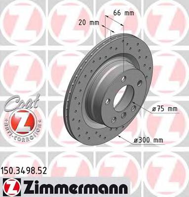 ZIMMERMANN 150.3498.52 Гальмівний диск ZIMMERMANN 150.3498.52 Гальмівний диск
