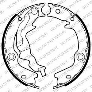 DELPHI LS2017 Комплект тормозных колодок...