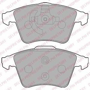DELPHI LP2224 Комплект тормозных колодок...