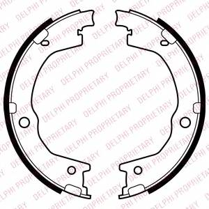 DELPHI LS2035 Комплект гальмівних колодо...