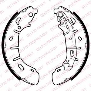 DELPHI LS2050 Комплект тормозных колодок DELPHI LS2050 Комплект тормозных колодок