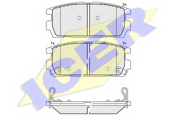 ICER 181615 Комплект тормозных колодок