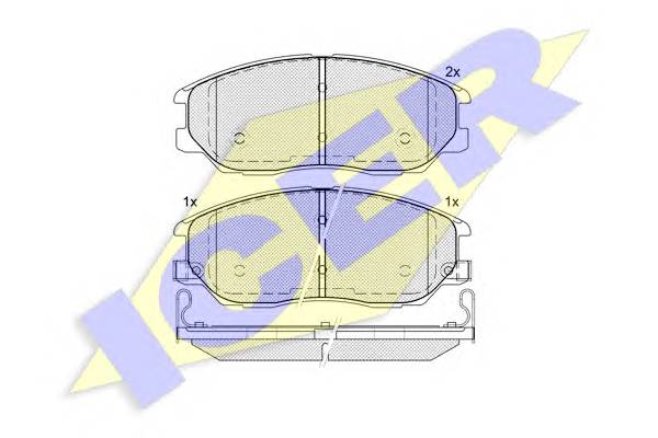 ICER 181714 Комплект тормозных колодок