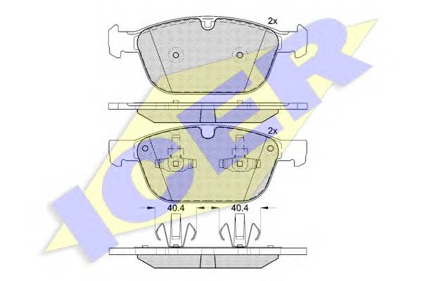 ICER 181920 Комплект гальмівних колодо... ICER 181920 Комплект гальмівних колодо...
