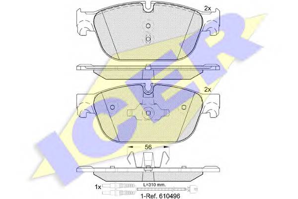 ICER 181969 Комплект тормозных колодок