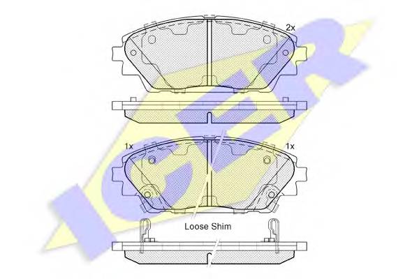 ICER 182171 Комплект тормозных колодок