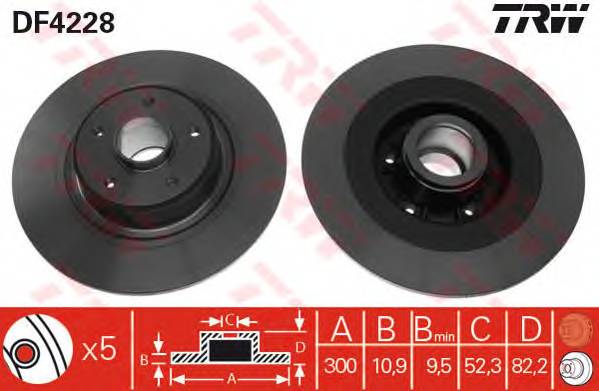 TRW DF4228 Тормозной диск
