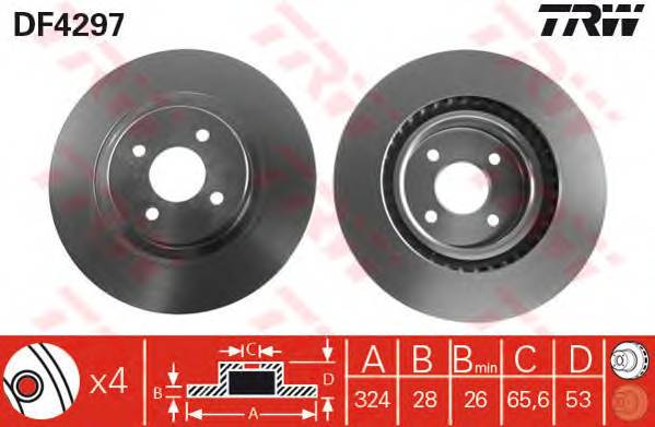 TRW DF4297 Тормозной диск