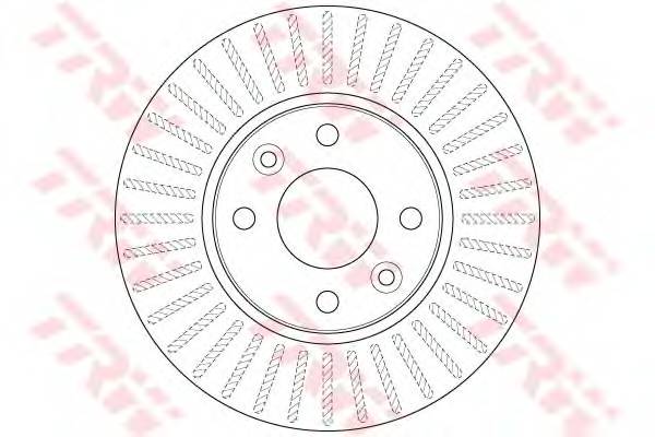 TRW DF6186 TARCZA HAMULC. DACIA DOKKER  12- PRZOD