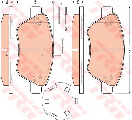 TRW GDB1891 Комплект тормозных колодок